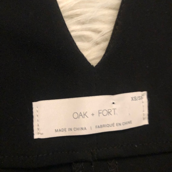 Oak + Fort Black V-neck Sleeveless Wide Leg Cropped Jumpsuit size XS - Picture 2 of 9